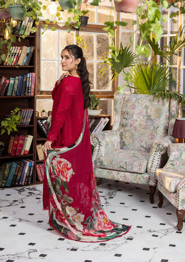 Elaf Premium EEC-4A Rubelet E Craft Chikankari With Chiffon 2025